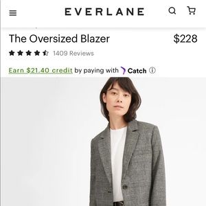 Everlane glen plaid brand new blazer with tag on